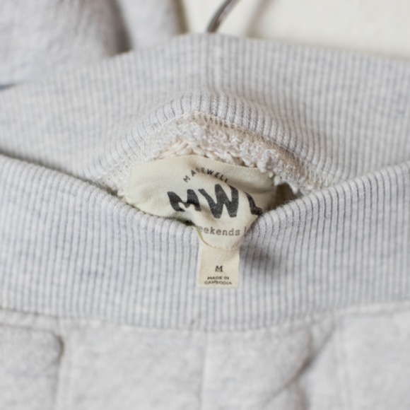 Madewell MWL Airyterry Hoodie Sweatshirt & Shorts Set - Picture 2 of 7